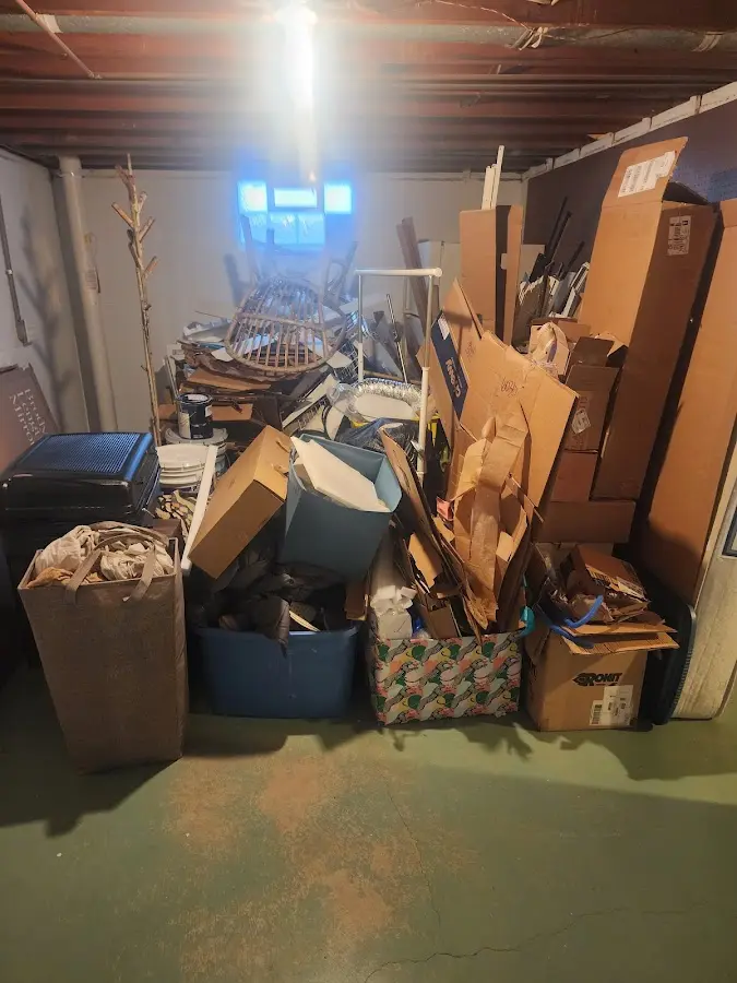 Roll-off dumpster container at job site for 15 Yard Dumpster Rental in O'Hara